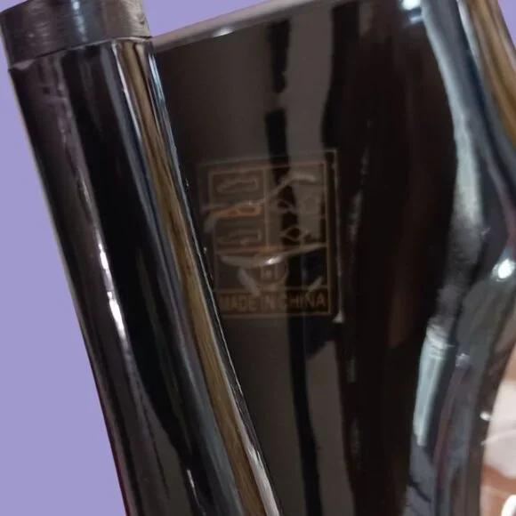 Ellie  Platform Vanity 6 Heels Black/Clear Size 11 - Picture 3 of 14